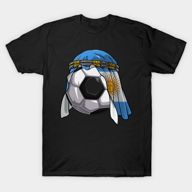 Argentina Soccer 2022 Arab Keffiyeh for Argentina Football Fans T-Shirt by Ramadangonim